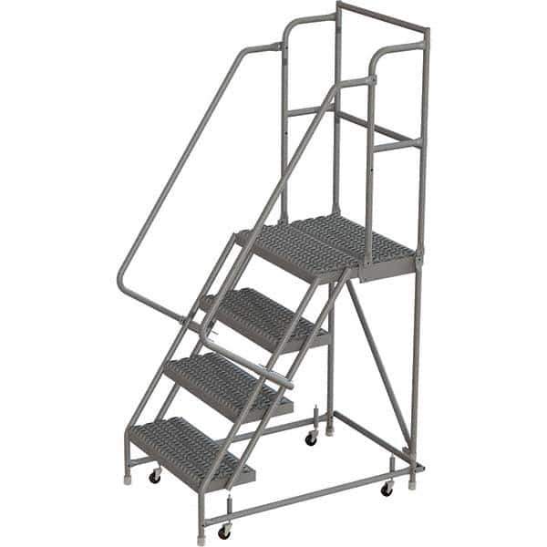 TRI-ARC - Rolling & Wall Mounted Ladders & Platforms Type: Rolling Warehouse Ladder Style: Rolling Platform Ladder - Industrial Tool & Supply
