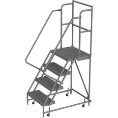 TRI-ARC - Rolling & Wall Mounted Ladders & Platforms Type: Rolling Warehouse Ladder Style: Rolling Platform Ladder - Industrial Tool & Supply