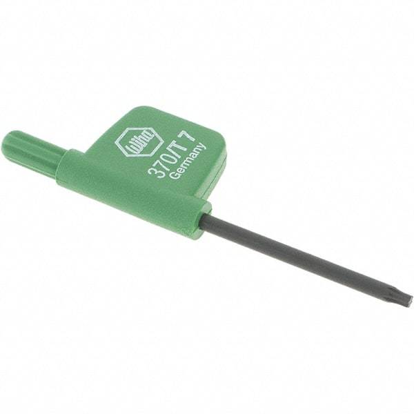 Wiha - T7 Torx Key - Flag-Style, 35mm Length Under Head, 2.6" OAL - Industrial Tool & Supply