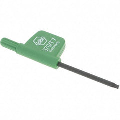 Wiha - T7 Torx Key - Flag-Style, 35mm Length Under Head, 2.6" OAL - Industrial Tool & Supply