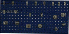 Triton - 18" Wide x 36" High Peg Board Kit - 1 Panel, 18 Hooks, Steel with Epoxy Coating, Blue - Industrial Tool & Supply