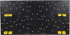 Triton - 24" Wide x 48" High Peg Board Kit - 4 Panels, 96 Hooks, Polyethylene, Black - Industrial Tool & Supply