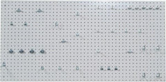 Triton - 24" Wide x 48" High Peg Board Kit - 1 Panel, 36 Hooks, Polypropylene, White - Industrial Tool & Supply