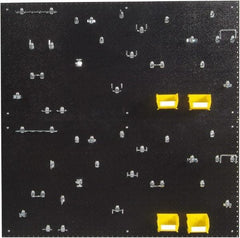 Triton - 24" Wide x 48" High Peg Board Kit - 2 Panels, 48 Hooks, Polyethylene, Black - Industrial Tool & Supply