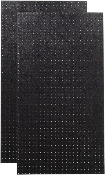 Triton - 24" Wide x 48" High Peg Board Storage Board - 2 Panels, Polyethylene, Black - Industrial Tool & Supply