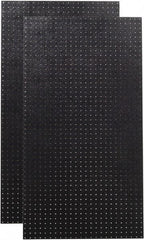Triton - 24" Wide x 48" High Peg Board Storage Board - 2 Panels, Polyethylene, Black - Industrial Tool & Supply