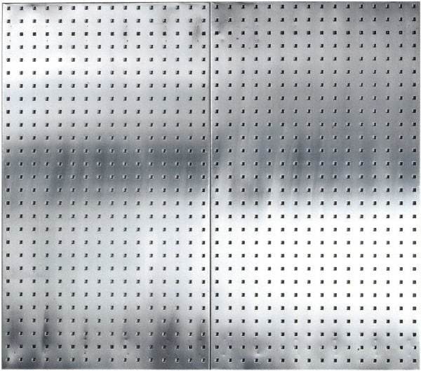 Triton - 24" Wide x 42-1/2" High Peg Board Storage Board - 2 Panels, Stainless Steel, Stainless Steel - Industrial Tool & Supply