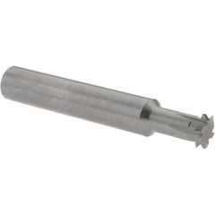 Accupro - 3/8° 3/8" Cut Diam, 0.072" Cut Width, 3/8" Shank, Solid Carbide Double-Angle Cutter - Industrial Tool & Supply