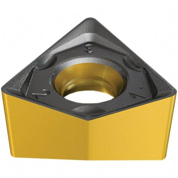 Iscar - H690 WNMU0705 MM Grade IC5400 Carbide Milling Insert - TiCN/Al2O3/TiN Finish, 5.9mm Thick, 11.5mm Inscribed Circle, 0.8mm Corner Radius - Industrial Tool & Supply