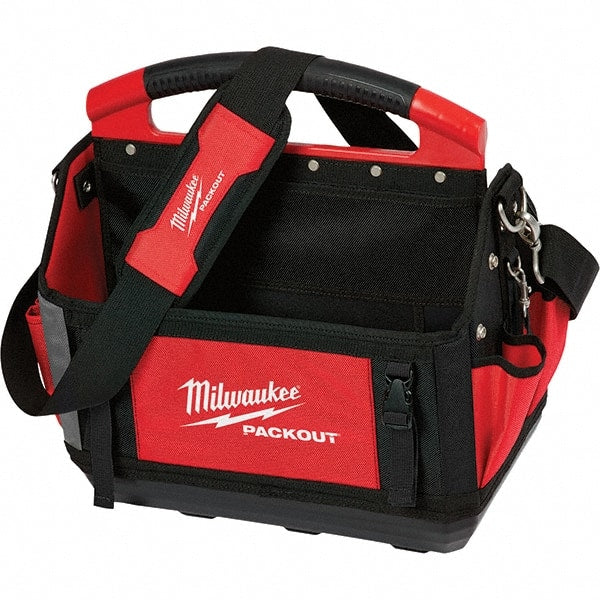 Milwaukee Tool - PACKOUT 32 Pocket, Ballistic Polyester, Red/Black Tote - Industrial Tool & Supply