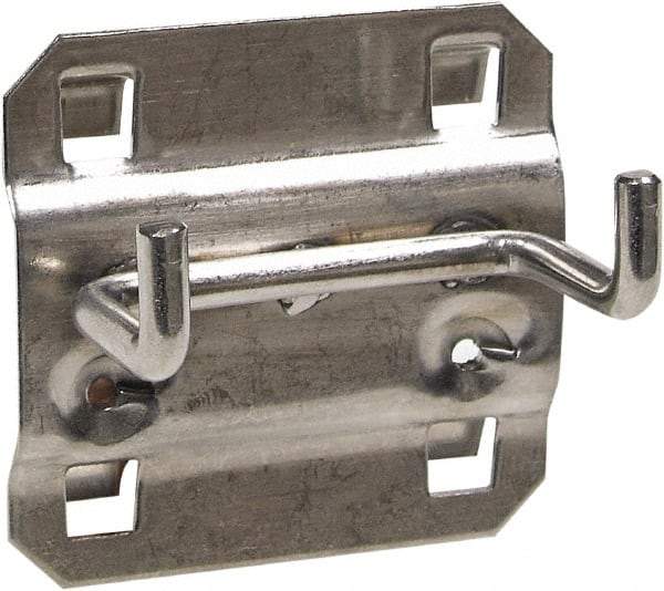 Triton - 2.2" Wide x 2.2" High Peg Board Kit - 3 Hooks, Stainless Steel, Stainless Steel - Industrial Tool & Supply