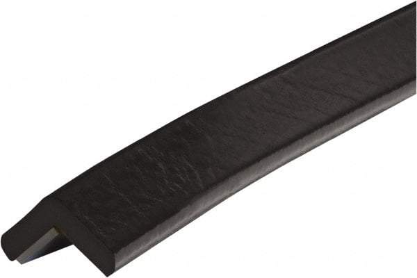 PRO-SAFE - 39" Long, Polyurethane Foam Type E Corner Guard - Black, 1" High x 2" Wide Side - Industrial Tool & Supply