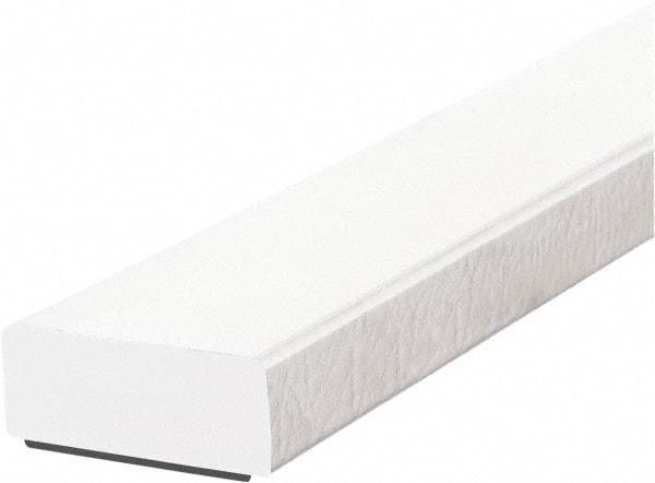 PRO-SAFE - 39" Long, Polyurethane Foam Type D Surface Guard - White, 1" High x 2" Wide Side - Industrial Tool & Supply