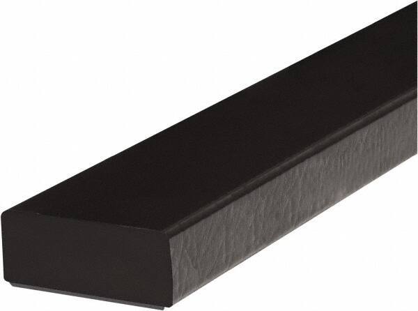 PRO-SAFE - 39" Long, Polyurethane Foam Type D Surface Guard - Black, 1" High x 2" Wide Side - Industrial Tool & Supply