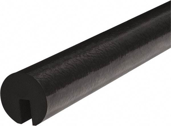 PRO-SAFE - 39" Long, Polyurethane Foam Type B+ Edge Guard - Black, 1" High x 2" Wide Side - Industrial Tool & Supply