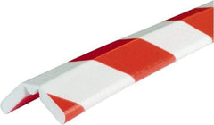 PRO-SAFE - 197" Long, Polyurethane Foam Type W Bumper Guard - Red/White, 1" High x 2" Wide Side - Industrial Tool & Supply
