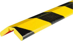 PRO-SAFE - 39" Long, Polyurethane Foam Type W Bumper Guard - Black/Yellow, 1" High x 2" Wide Side - Industrial Tool & Supply