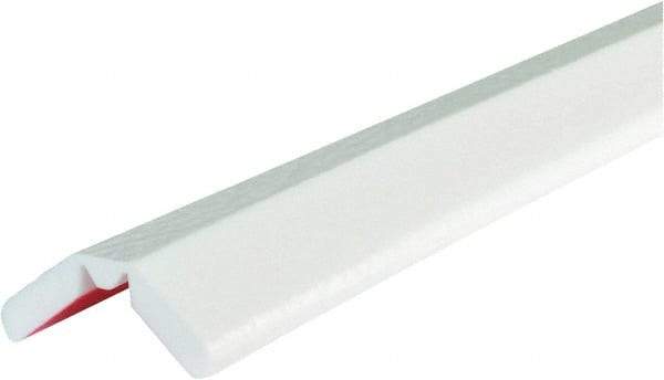 PRO-SAFE - 197" Long, Polyurethane Foam Type W Bumper Guard - White, 1" High x 2" Wide Side - Industrial Tool & Supply