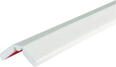 PRO-SAFE - 39" Long, Polyurethane Foam Type W Bumper Guard - White, 1" High x 2" Wide Side - Industrial Tool & Supply