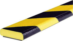 PRO-SAFE - 39" Long, Polyurethane Foam Type F Surface Guard - Black/Yellow, 1" High x 2" Wide Side - Industrial Tool & Supply