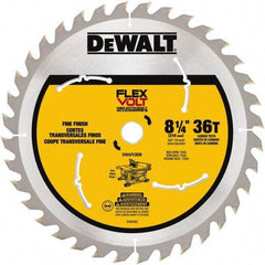 DeWALT - 8-1/4" Diam, 15.88mm Arbor Hole Diam, 36 Tooth Wet & Dry Cut Saw Blade - Steel, Smooth Action, Standard Round Arbor - Industrial Tool & Supply