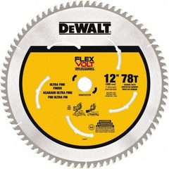 DeWALT - 12" Diam, 1" Arbor Hole Diam, 78 Tooth Wet & Dry Cut Saw Blade - Steel, Smooth Action, Standard Round Arbor - Industrial Tool & Supply