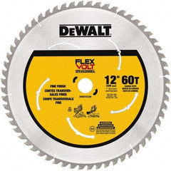 DeWALT - 12" Diam, 1" Arbor Hole Diam, 60 Tooth Wet & Dry Cut Saw Blade - Steel, Smooth Action, Standard Round Arbor - Industrial Tool & Supply
