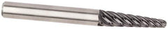 Kennametal - 6° Taper Angle per Side, 7/16" Small End Diam, 3/4" LOC, Solid Carbide 6 Flute Tapered Ball End Mill - AlTiN Finish, 5" OAL, 5/8" Shank Diam, 38° Helix - Industrial Tool & Supply