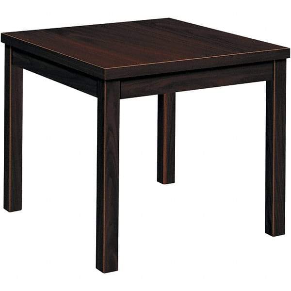 Hon - 20" Long x 24" Wide x 20" High Stationary Reception Table - Mahogany (Color), High Pressure Laminate - Industrial Tool & Supply