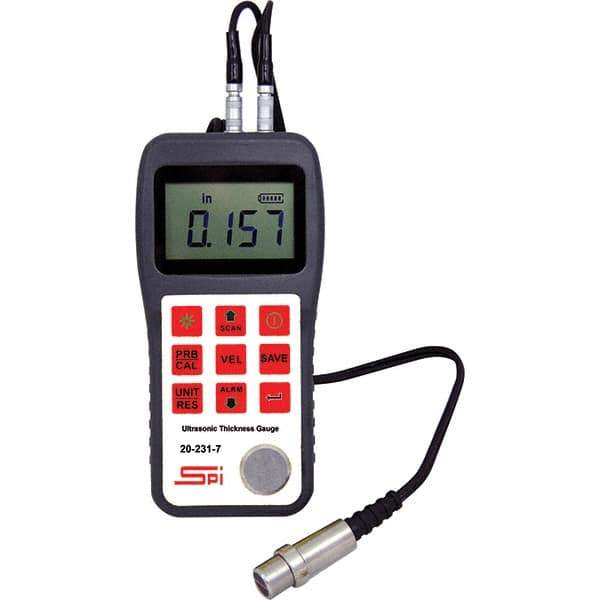 SPI - Electronic Thickness Gages Minimum Measurement (Decimal Inch): 0.0400 Maximum Measurement (Decimal Inch): 12.0000 - Industrial Tool & Supply