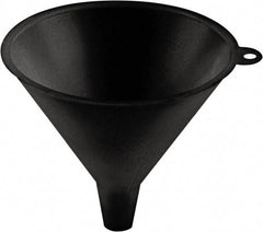 lumax - 16 oz Capacity Plastic Funnel - 5-1/4" Mouth OD, 3/4" Tip OD, 1-1/4" Straight Spout, Black - Industrial Tool & Supply