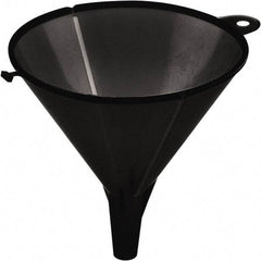 lumax - 8 oz Capacity Plastic Funnel - 4-1/2" Mouth OD, 1/2" Tip OD, 1-1/2" Straight Spout, Black - Industrial Tool & Supply