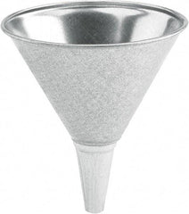 lumax - 64 oz Capacity Steel Funnel - 8-1/2" Mouth OD, 1/2" Tip OD, 3-1/4" Straight Spout, Silver - Industrial Tool & Supply