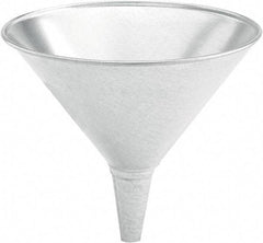 lumax - 32 oz Capacity Steel Funnel - 6-1/2" Mouth OD, 3/4" Tip OD, 2-1/2" Straight Spout, Silver - Industrial Tool & Supply