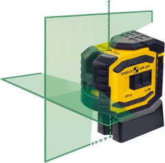 Stabila - 4 Beam 60' Max Range Cross Line & Plumb Points - Green Beam, 3/32" at 30' Accuracy, 1828.8mm Long, Battery Included - Industrial Tool & Supply