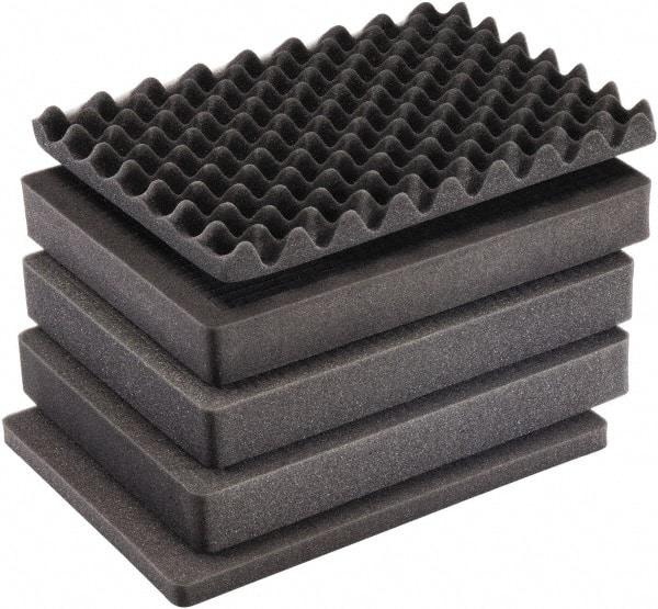 Pelican Products, Inc. - Tool Box Foam Foam Set - 13-1/4" Wide x 7-1/8" Deep x 19-3/4" High, Black, For Pelican Case 1557 - Industrial Tool & Supply