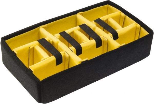 Pelican Products, Inc. - Tool Box Foam Divider Set - 17-3/8" Wide x 9-3/4" Deep x 29-1/2" High, Black/Yellow, For Pelican Case 1605 - Industrial Tool & Supply