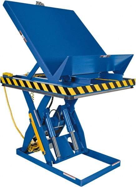 Vestil - 4,000 Lb Capacity Electric Scissor Lift - 11" to 47" Lift Height, 48" Platform Length x 48" Platform Width - Industrial Tool & Supply