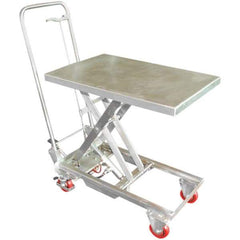 Vestil - 200 Lb Capacity Manual Scissor Lift - 10" to 30-1/2" Lift Height, 27-1/2" Platform Length x 17-3/4" Platform Width - Industrial Tool & Supply