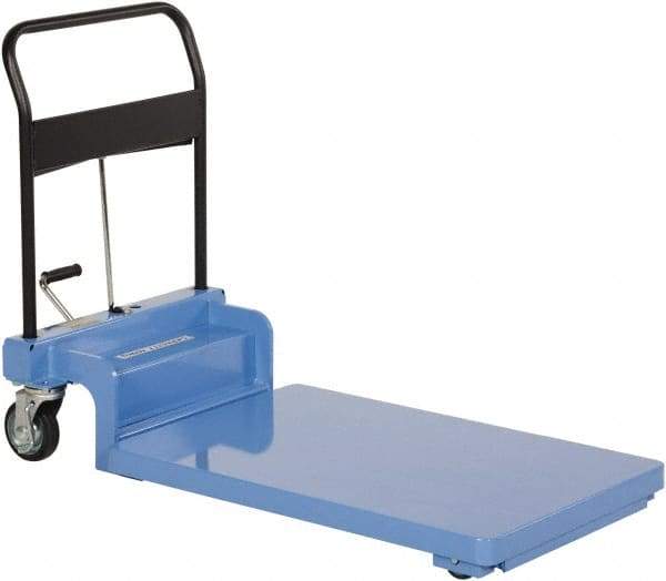 Vestil - 900 Lb Capacity Manual Scissor Lift - 3-1/2" to 24" Lift Height, 35-5/8" Platform Length x 23-3/4" Platform Width - Industrial Tool & Supply