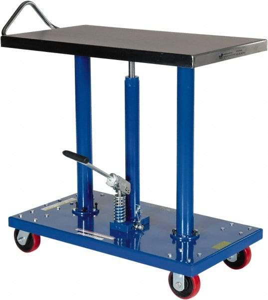 Vestil - 1,000 Lb Capacity Manual Post Work Platform - 36" to 54" Lift Height, 36" Platform Length x 20" Platform Width - Industrial Tool & Supply