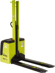 Vestil - 2,200 Lb Capacity, 62" Lift Height, Battery Powered Stacker - 3-1/2" Lowered Height, 45" Fork Length - Industrial Tool & Supply