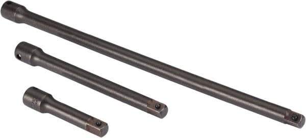 Proto - 3/8" Drive Socket Impact Locking Extension Set - 3 Pieces, Includes 3, 6, 12" Lengths - Industrial Tool & Supply