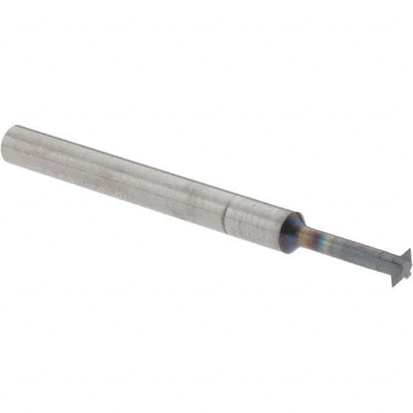 Accupro - 1/8° 1/8" Cut Diam, 0.036" Cut Width, 1/8" Shank, Solid Carbide Double-Angle Cutter - Industrial Tool & Supply