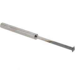 Accupro - 1/8° 1/8" Cut Diam, 0.036" Cut Width, 1/8" Shank, Solid Carbide Double-Angle Cutter - Industrial Tool & Supply