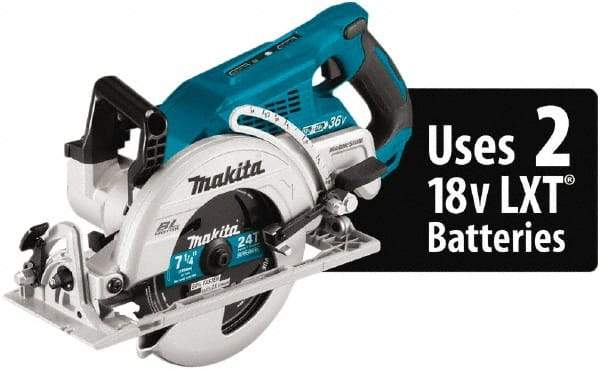 Makita - 18 Volt, 4-5/16" Blade, Cordless Circular Saw - 2,200 RPM, 1 Lithium-Ion Battery Included - Industrial Tool & Supply