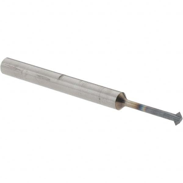 Accupro - 3/32° 3/32" Cut Diam, 0.047" Cut Width, 1/8" Shank, Solid Carbide Double-Angle Cutter - Industrial Tool & Supply