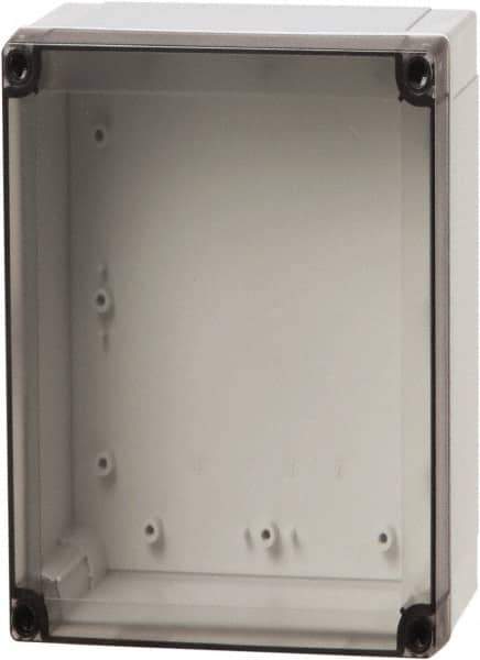 Fibox - Polycarbonate Standard Enclosure Screw Cover - NEMA 1, 4, 4X, 6, 12, 13, 4.92" Wide x 5.12" High x 7.09" Deep, Impact Resistant - Industrial Tool & Supply