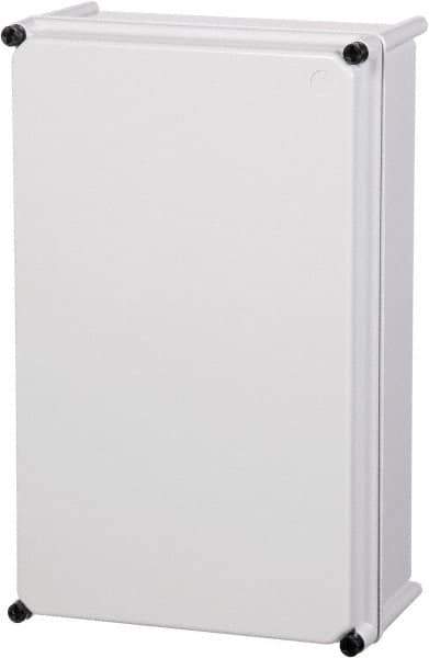 Fibox - Polycarbonate Standard Enclosure Screw Cover - NEMA 1, 3, 3S, 4, 4X, 6, 6P, 12, 5.12" Wide x 7.48" High x 14.96" Deep, Impact Resistant - Industrial Tool & Supply