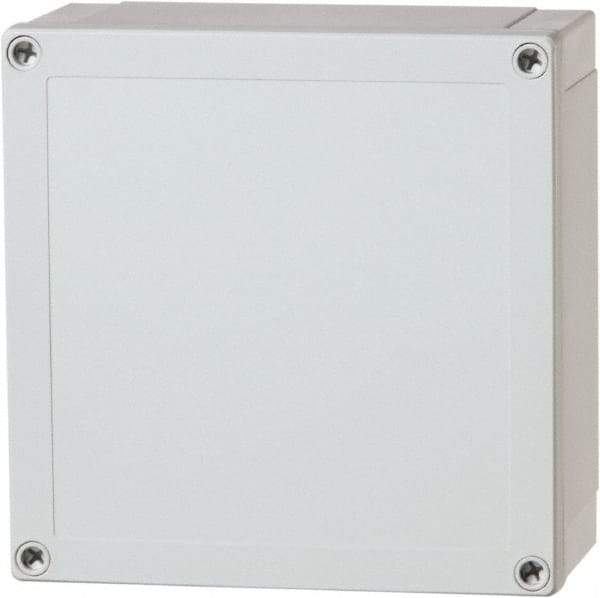 Fibox - Polycarbonate Standard Enclosure Screw Flat Cover - NEMA 1, 4, 4X, 6, 12, 13, 3.94" Wide x 3.94" High x 2.36" Deep - Industrial Tool & Supply